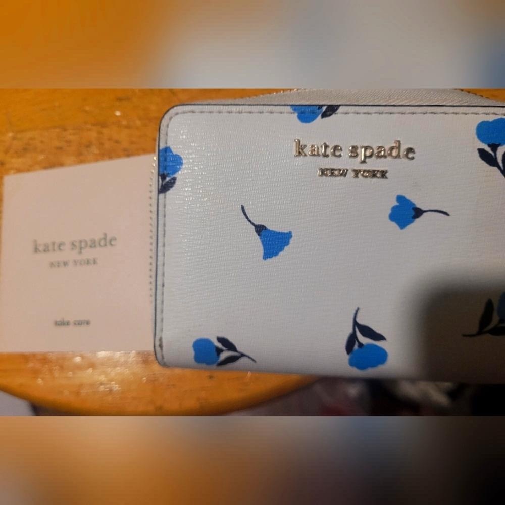 Kate Spade small Blue Floral Wallet